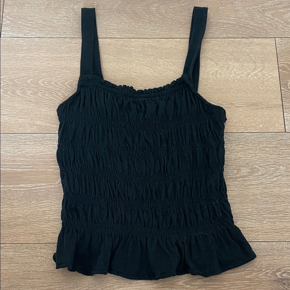 Universal Thread Black Ruffled Tank Top
